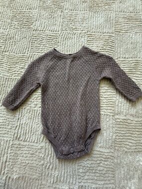 NWOT Zara Taupe Knit Baby Romper